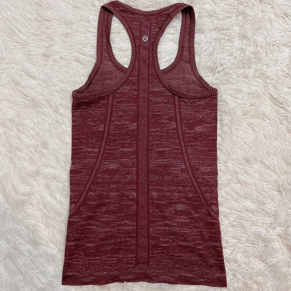 lululemon athletica Maroon Racerback Tank Top